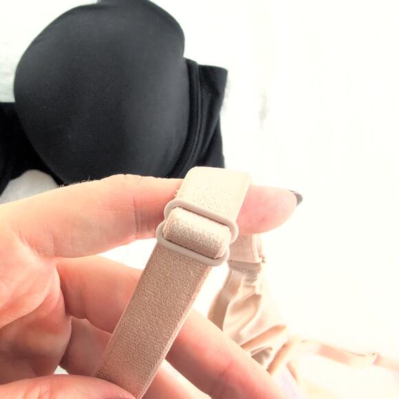 Victoria's Secret (2)Wired Unpadded Demi/BodyByVictoria Bras Size36DD Nude/Black - Picture 2 of 9